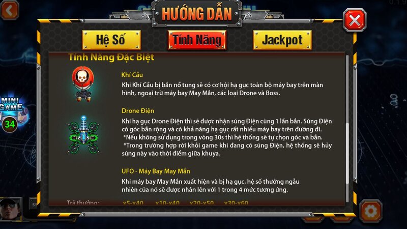 Các tính năng đặc biệt trong game