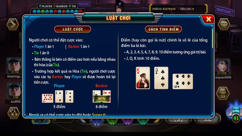 Hướng dẫn tham gia chơi Baccarat B52CLUB 