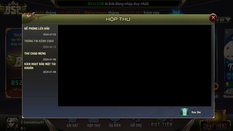 Giao diện hòm thư